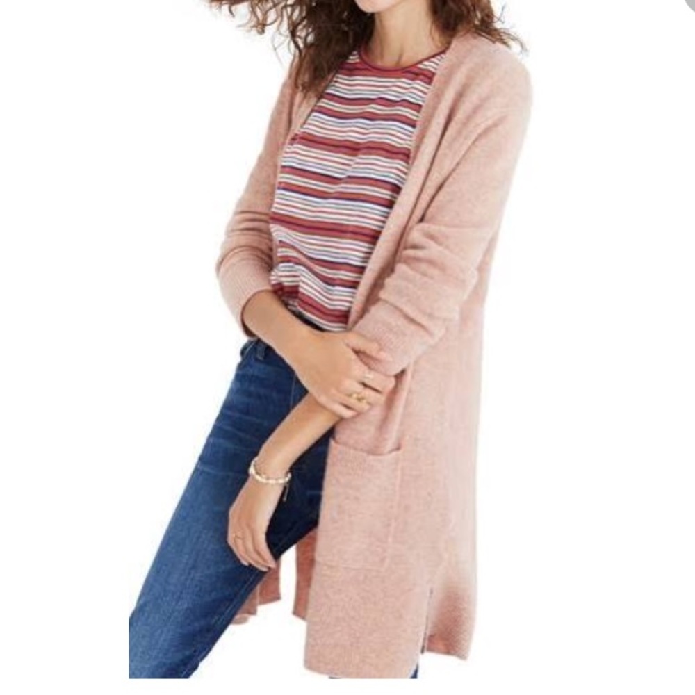 ISO Madewell Kent cardigan in Carnation